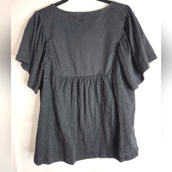 KNOX ROSE Flutter short sleeve top, size S - Picture 2 of 10